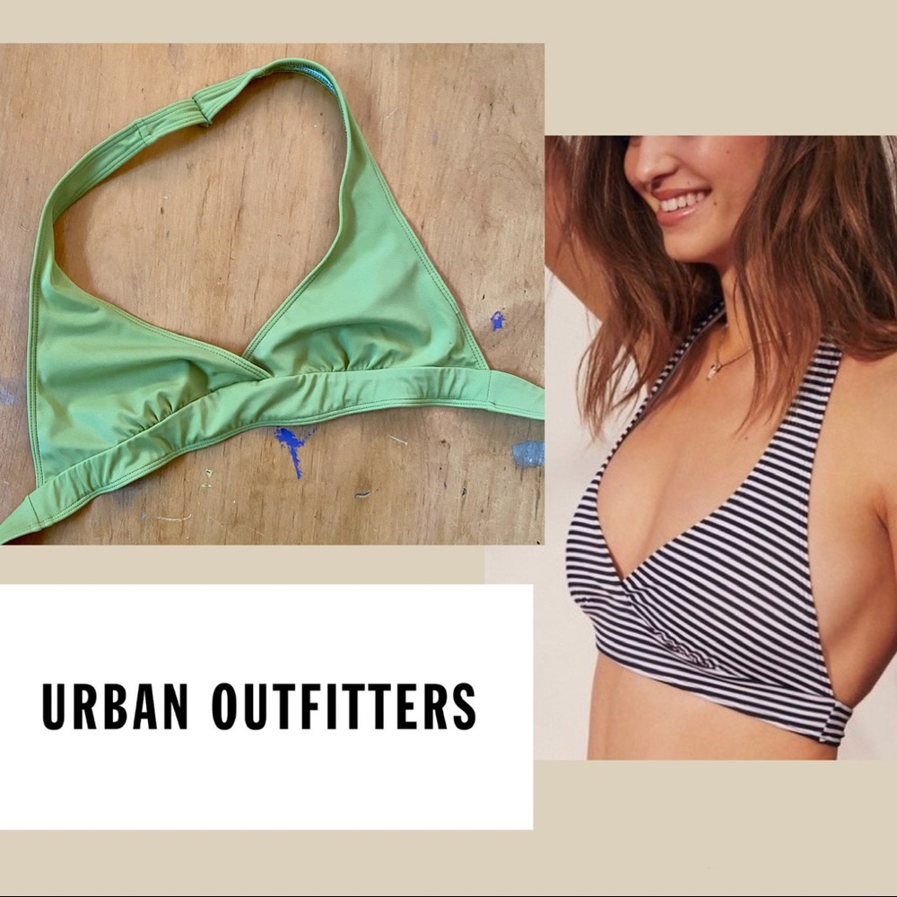 URBAN OUTFITTERS Halter Bikini Top Green